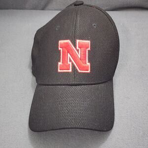 Adidas Nebraska Cornhuskers XXL Black Fitted Hat Red N